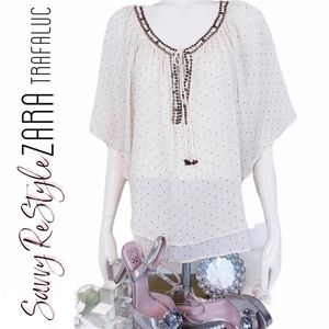 Zara | Beaded Bodice Top Size Small